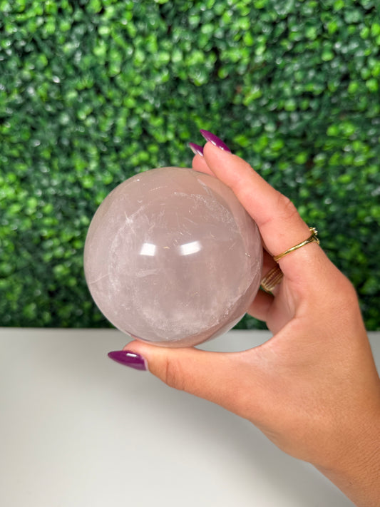 Lavender Rose Quartz Sphere (77e)