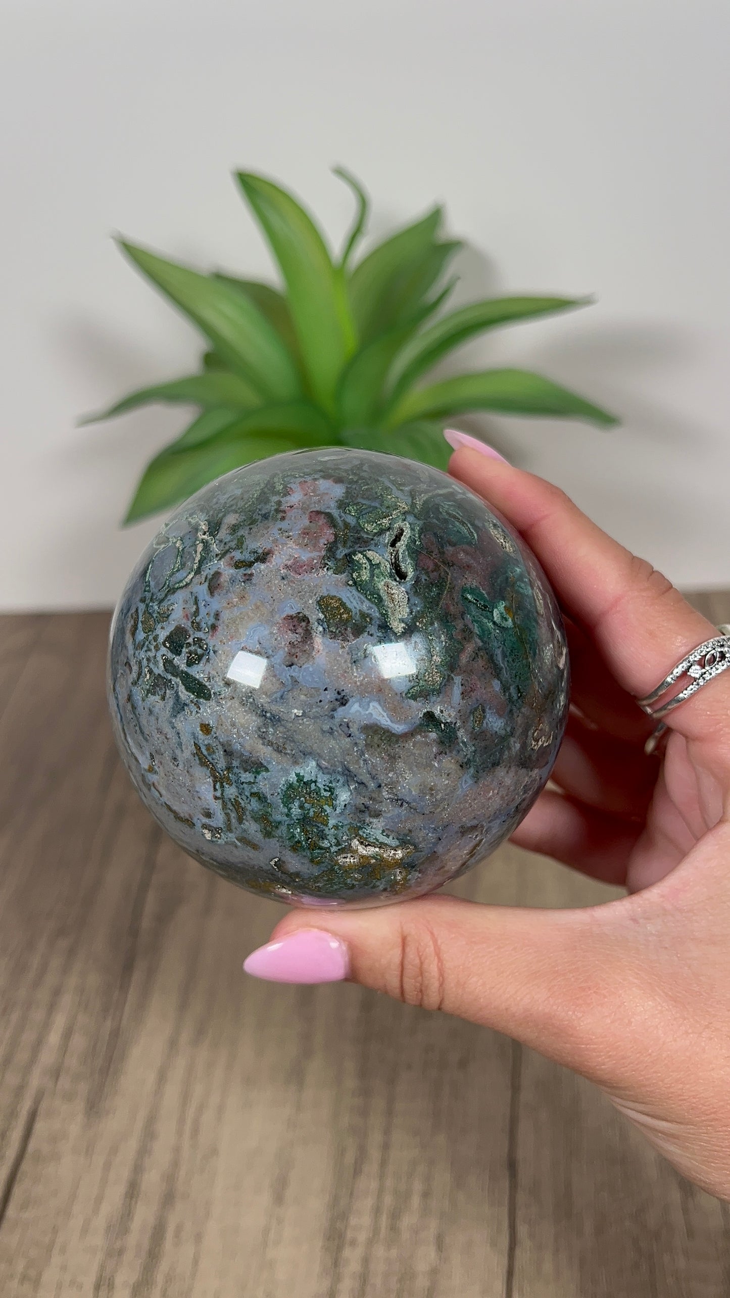 Sea Jasper Sphere (53i)