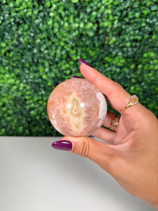 Flower Agate Sphere (74v)