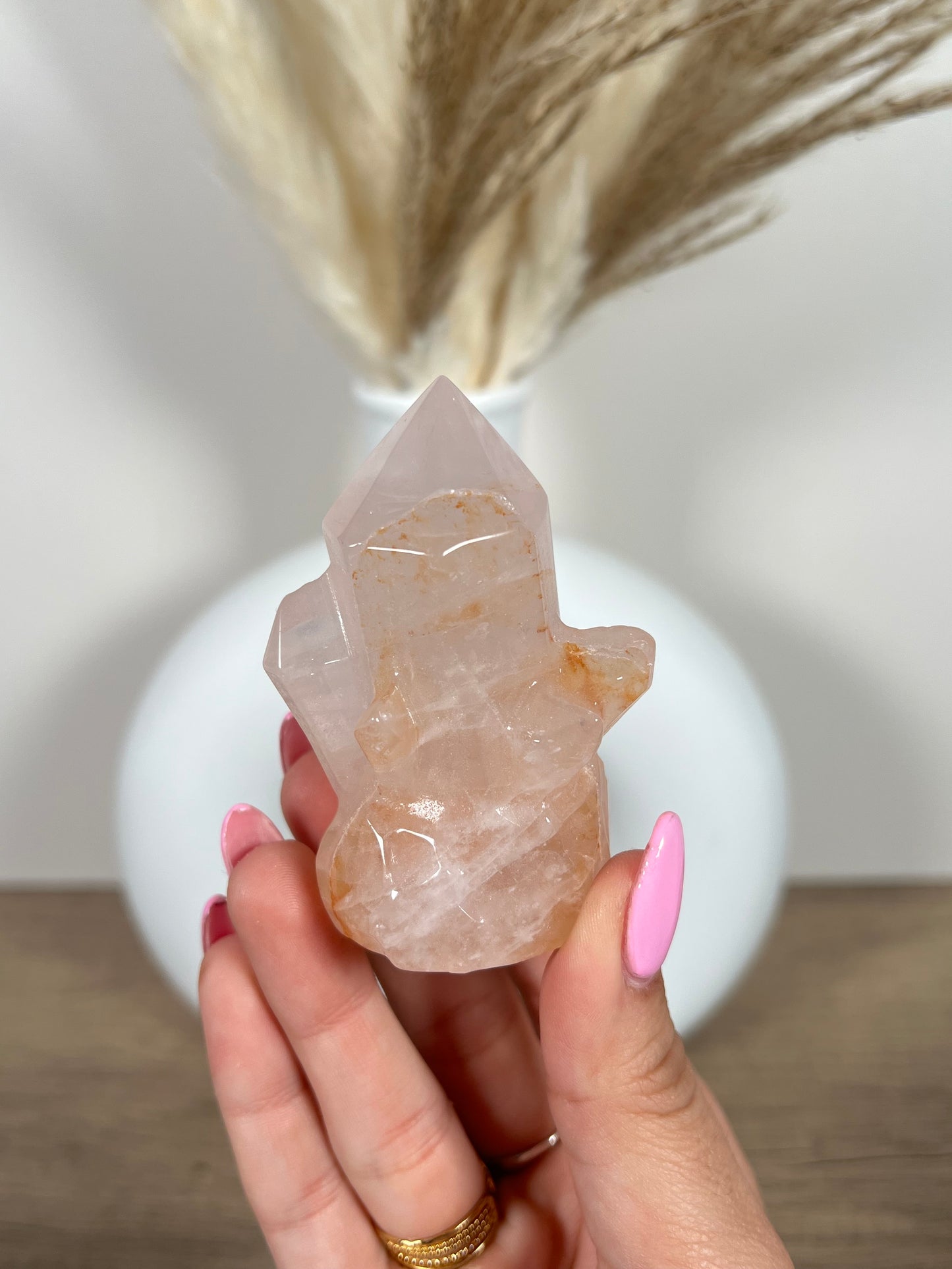 Rose Quartz Crystal Carving (28e)