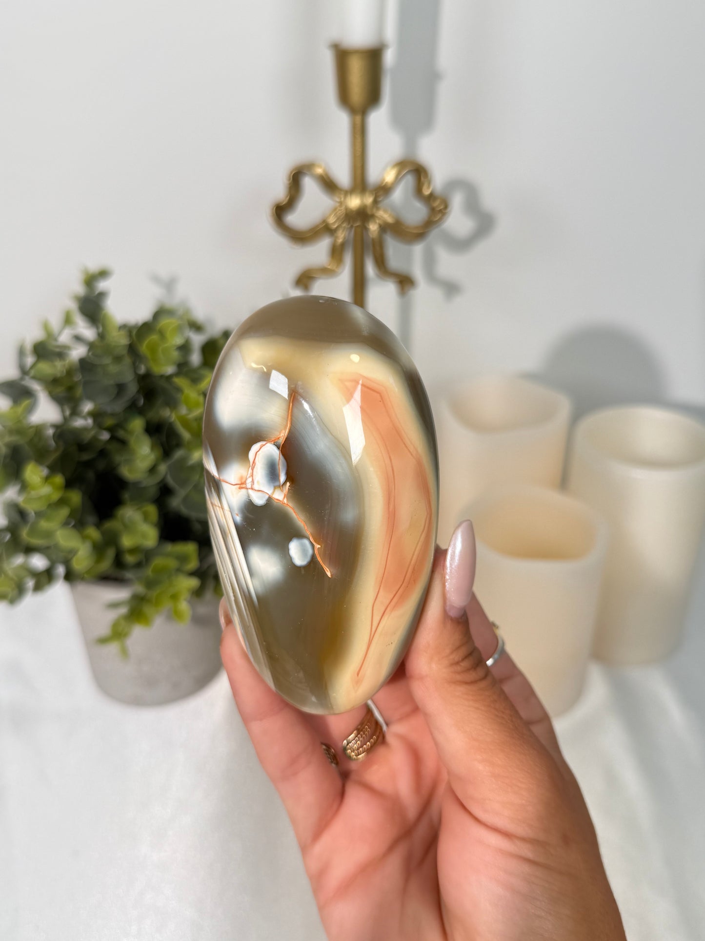 Carnelian Agate Palm (40v)