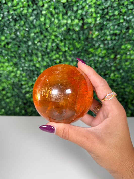 HQ Honey Calcite Sphere (438)