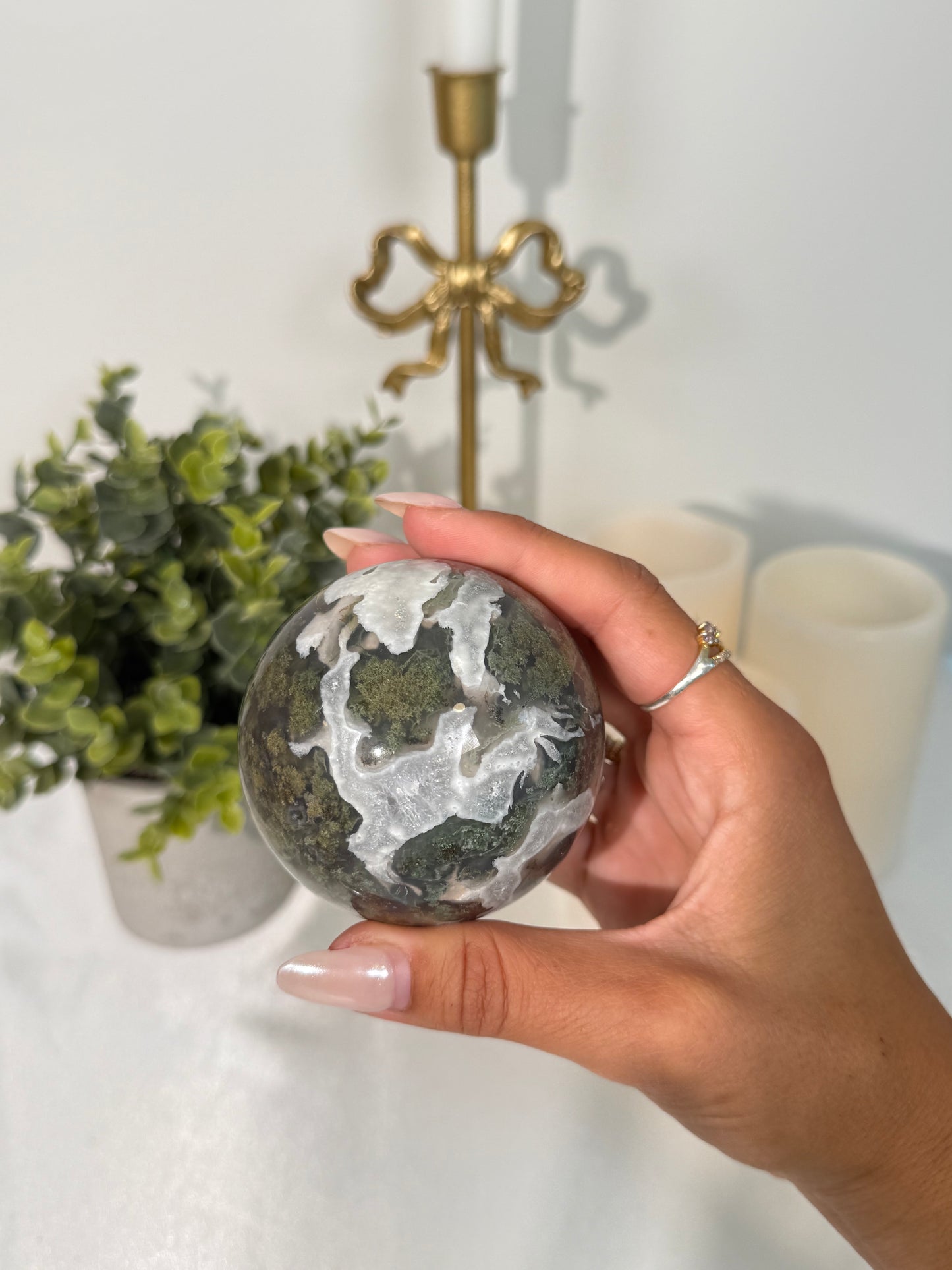 Moss Agate Sphere (29t)