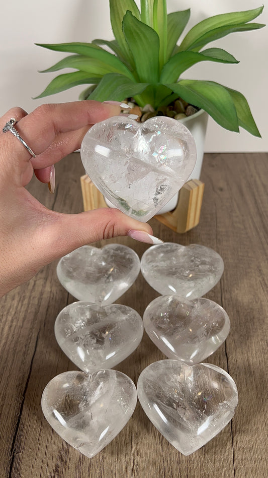 Intuitively Chosen Clear Quartz Heart