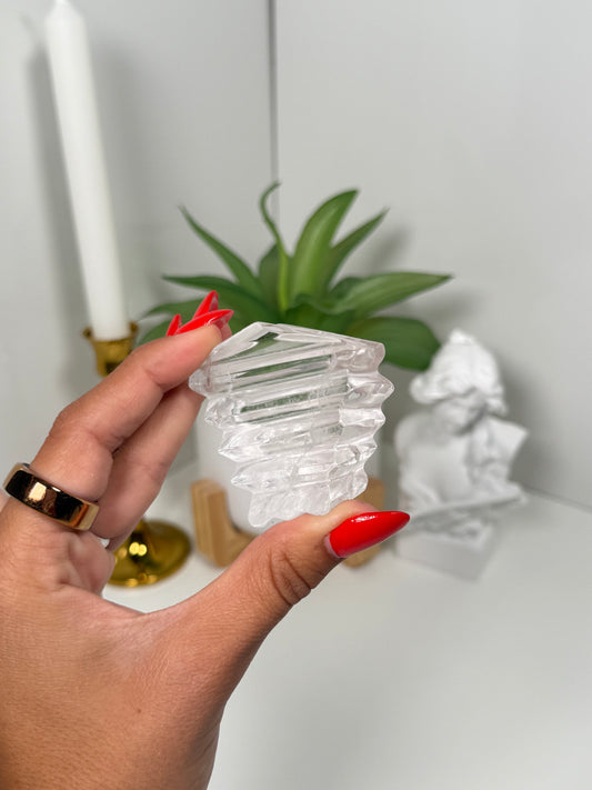 Clear Quartz Geometrical Carving (36)