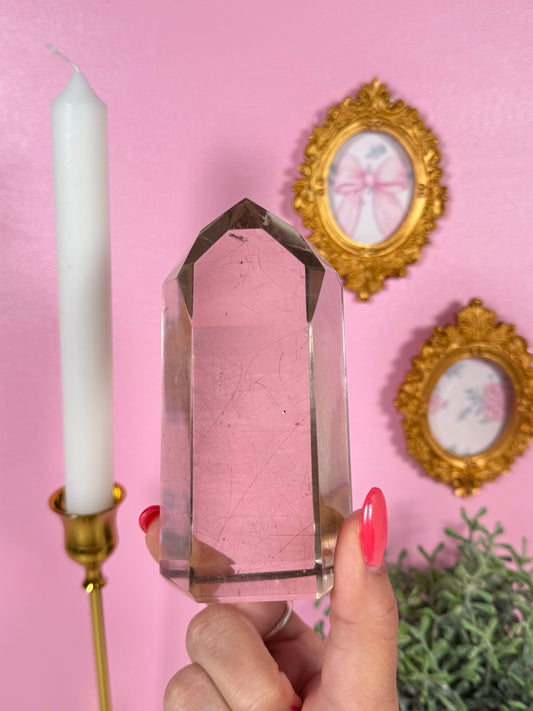 HQ Smokey Quartz Tower with Rutile Hairs