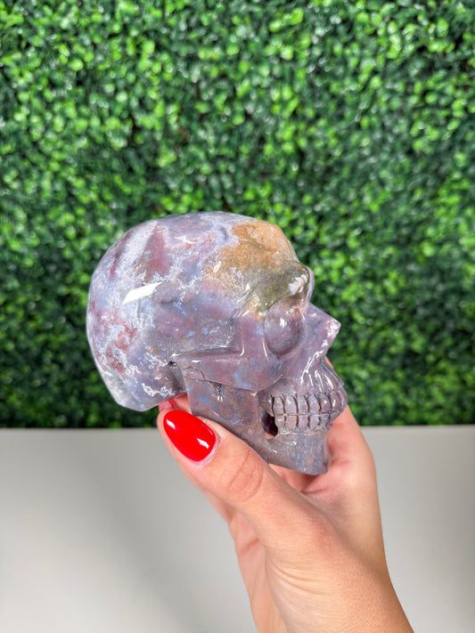 Sea Jasper Skull (115d)