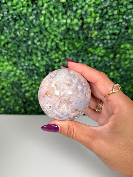 Flower Agate Sphere (76c)