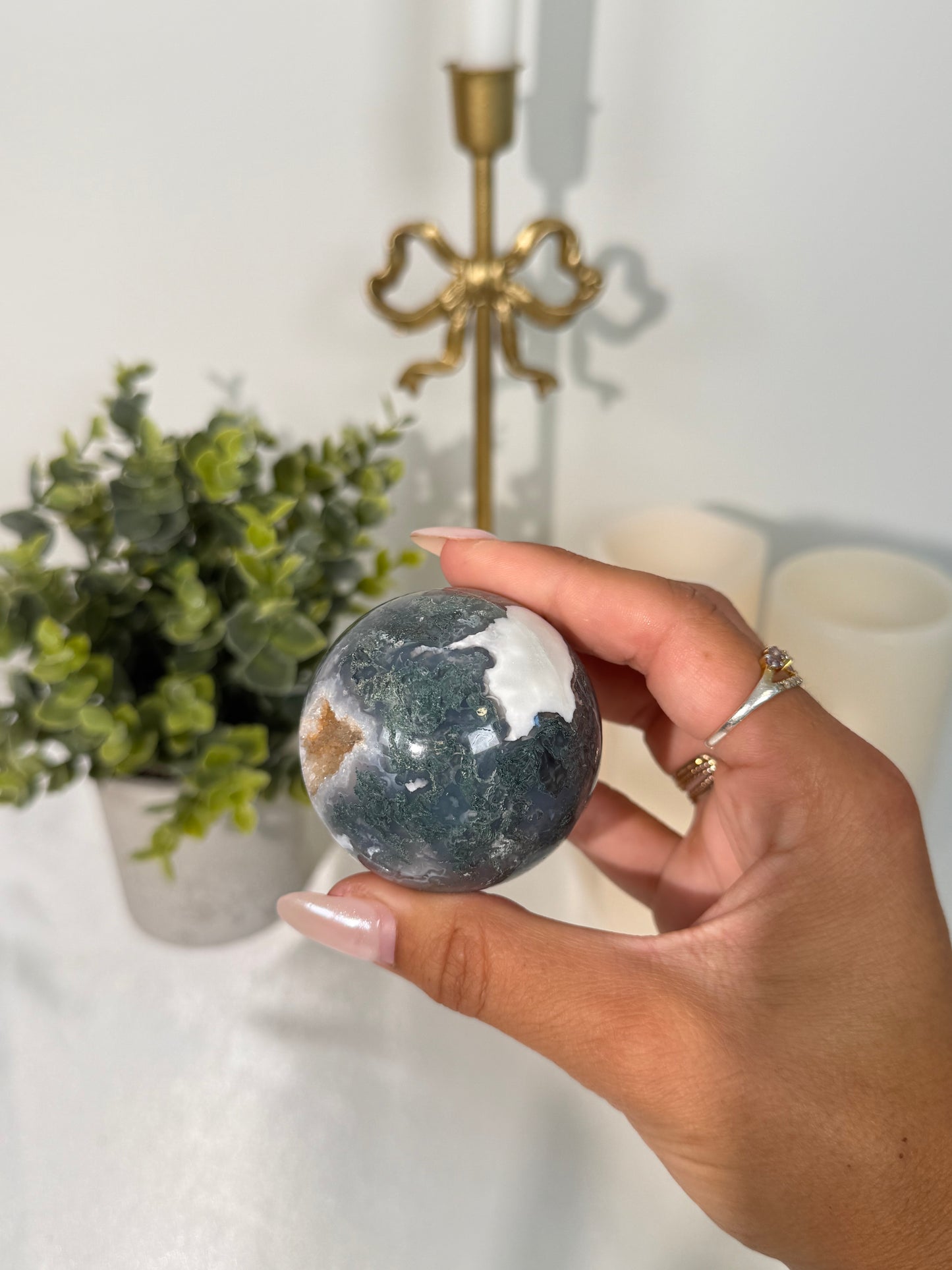 Moss Agate Sphere (13G)