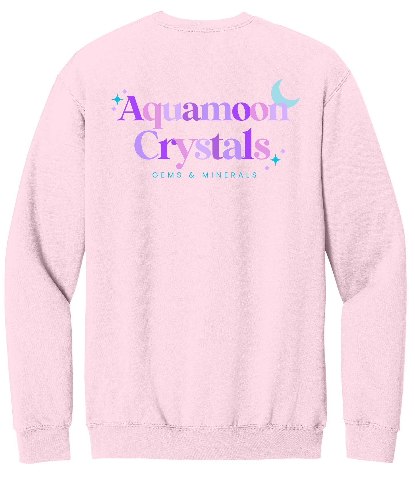 Aquamoon Crystals Light Pink Crew Sweatshirt