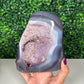 Druzy Agate with Amethyst Cutbase (265)