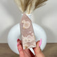 Pink Amethyst Flower Agate Tower (15z)