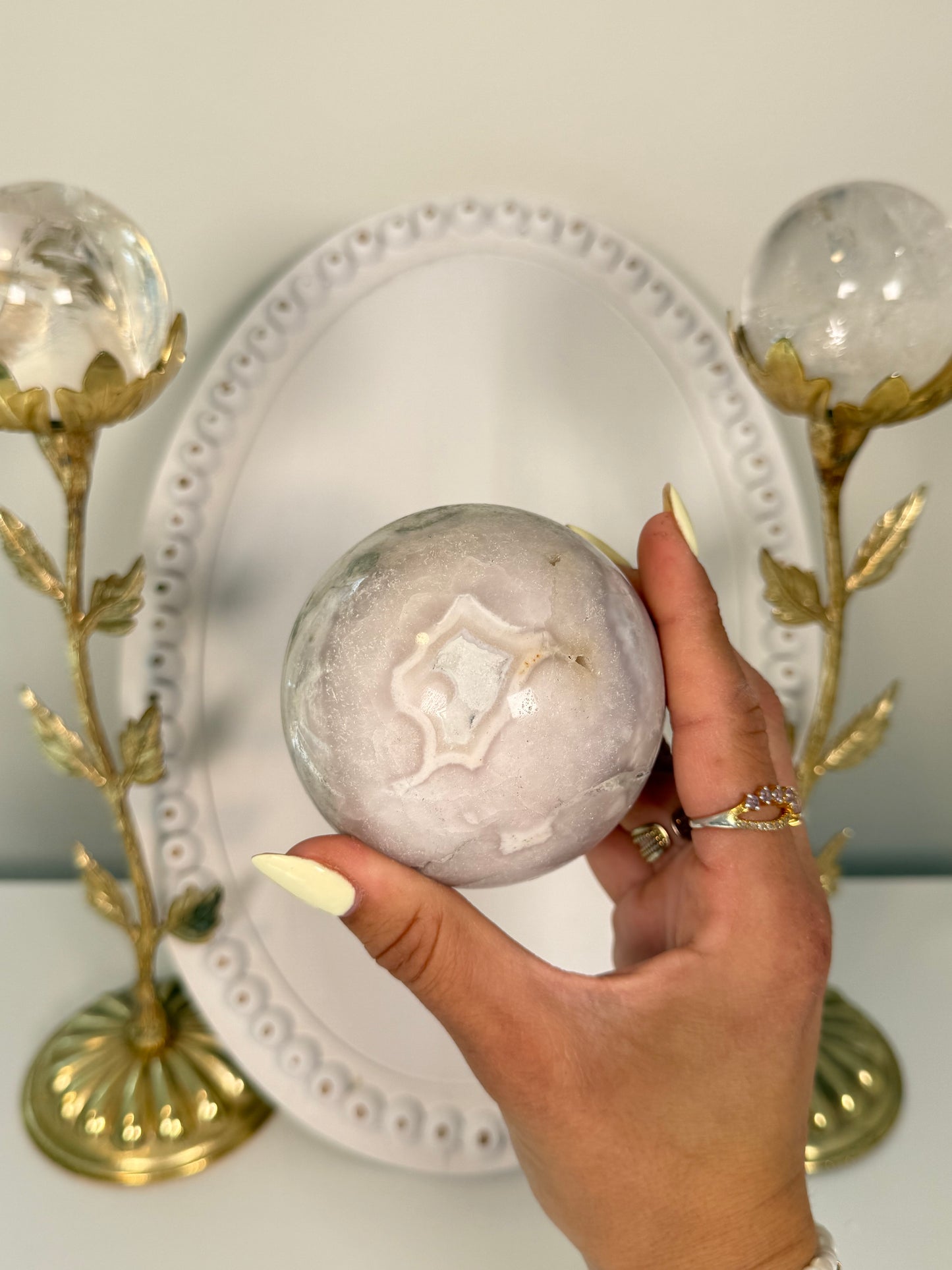 Flower Agate Sphere (73)