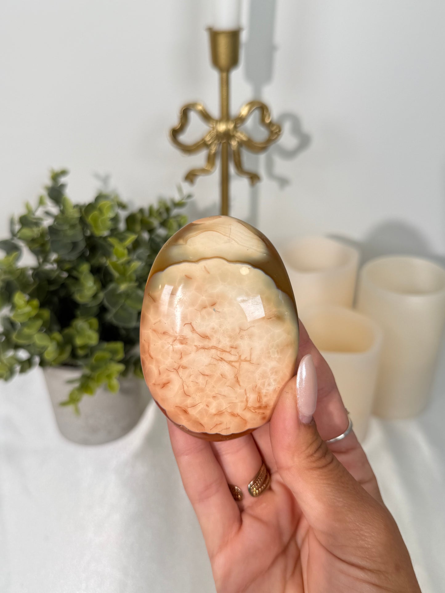 Carnelian Agate Palm (12c)