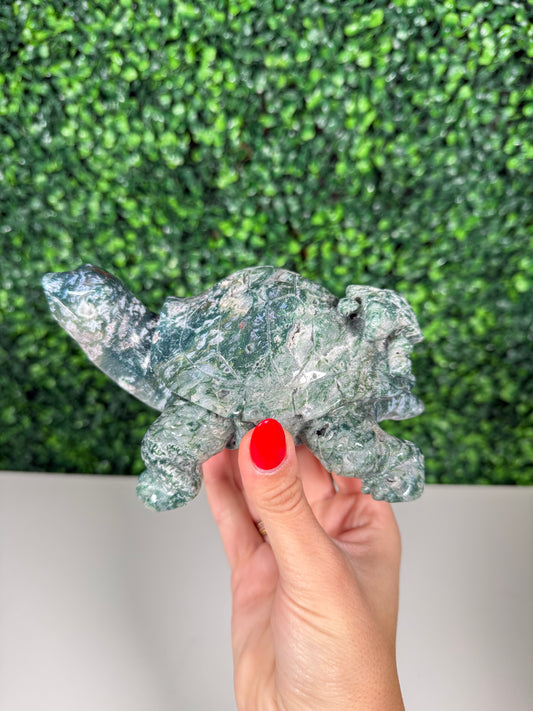 Moss Agate Turtle (157)