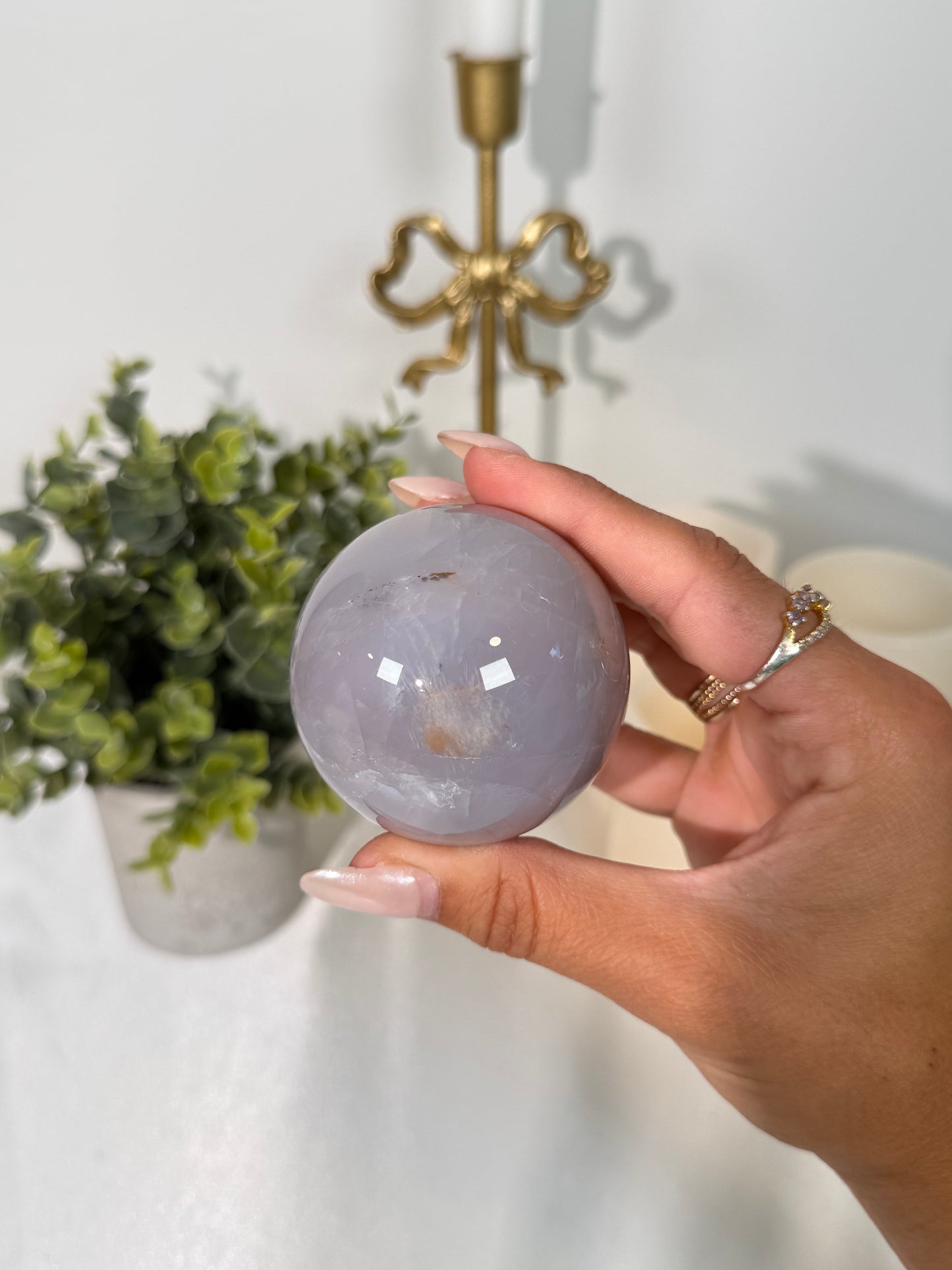 Lavender Rose Quartz Sphere (79u)