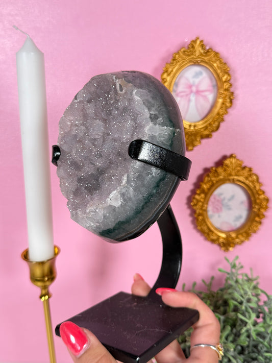 Watermelon Sugar Amethyst on a Stand (280)