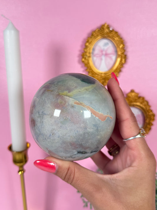 Sea Jasper Sphere (68e)