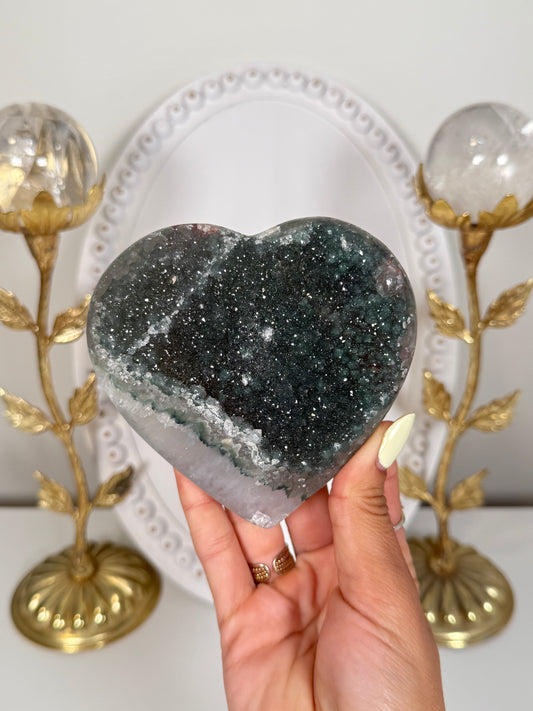 Rainbow Amethyst Heart (134)