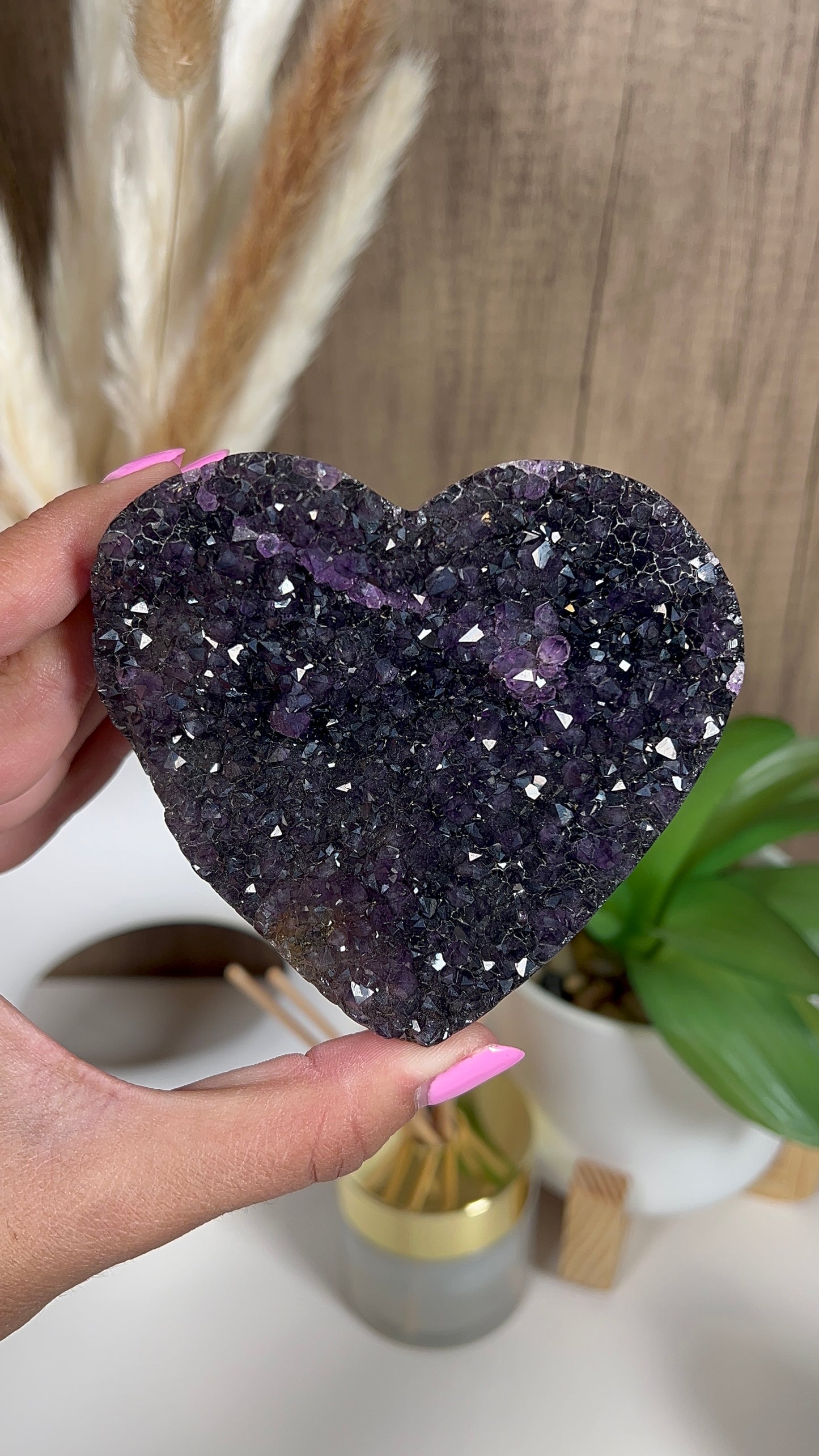 Rainbow Amethyst Heart (60s)