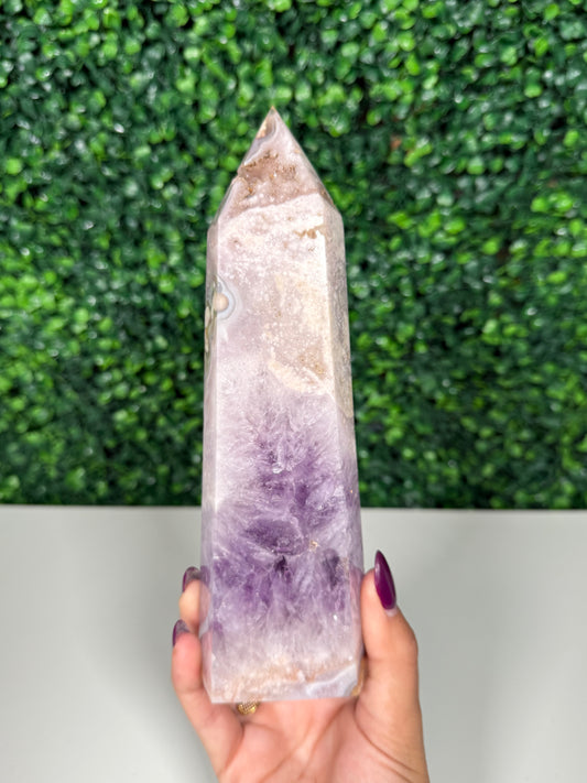 Amethyst Flower Agate Tower (135)