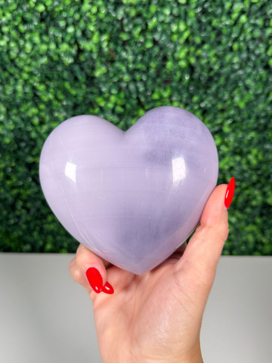 Big Lavender Fluorite Heart (330s)