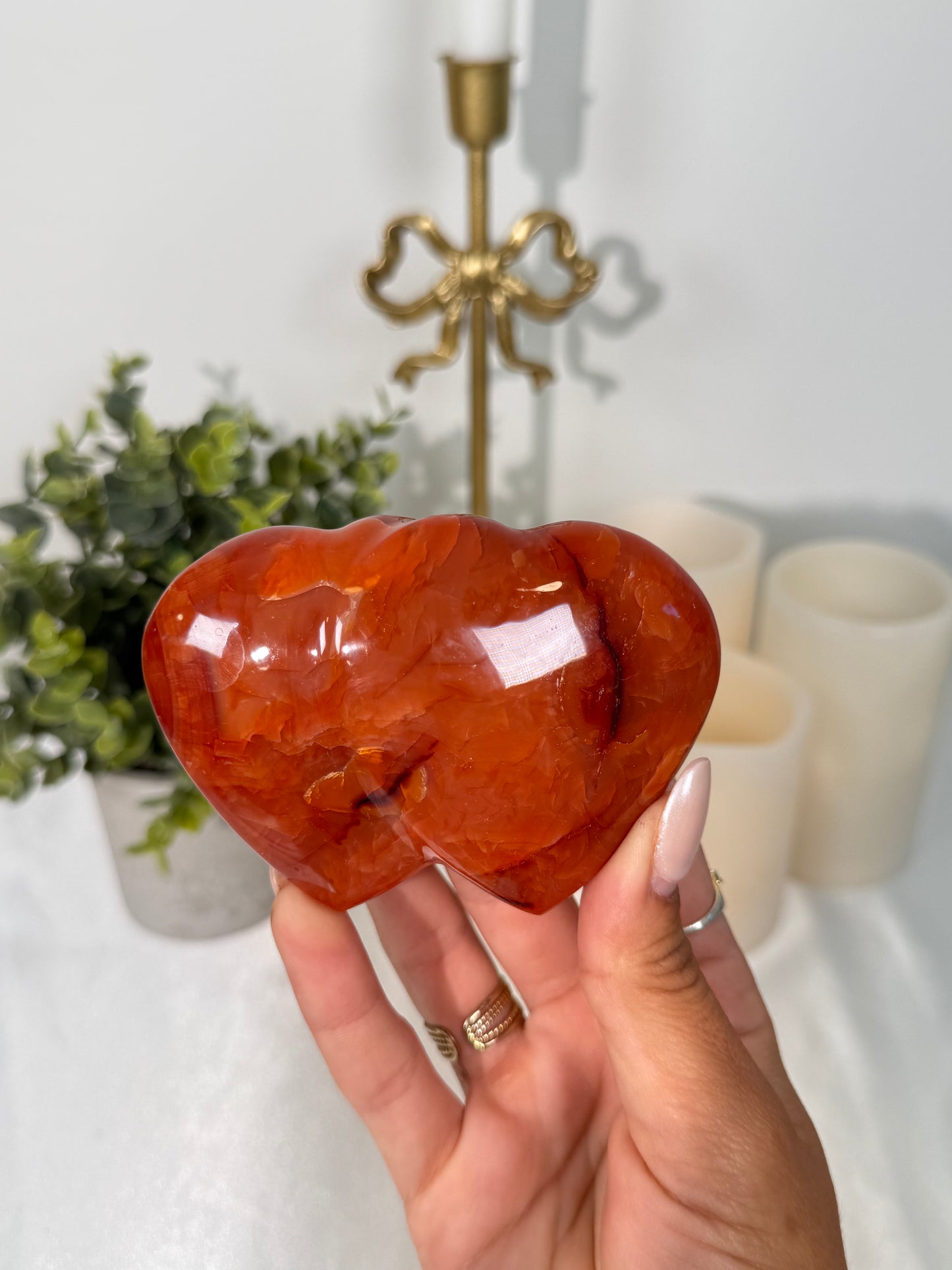 Double Carnelian Heart (20)