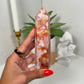 Carnelian x Flower Agate Tower (58g)