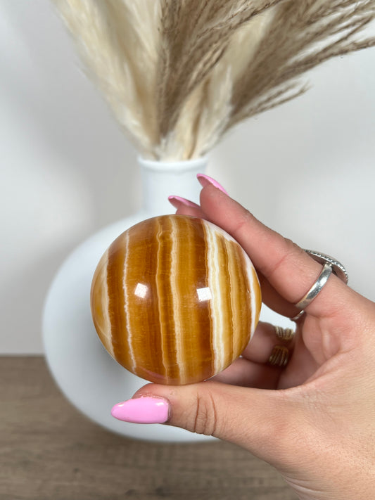 Orange Calcite Sphere (40)