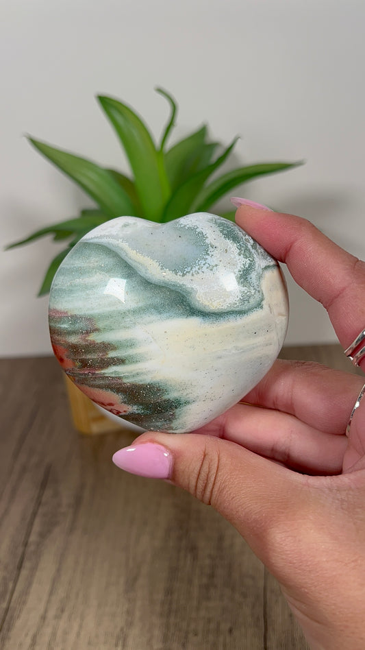 Sea Jasper Heart (25b)