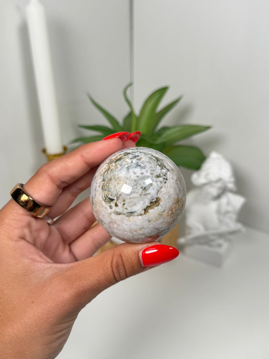 Small sea jasper sphere (24n)