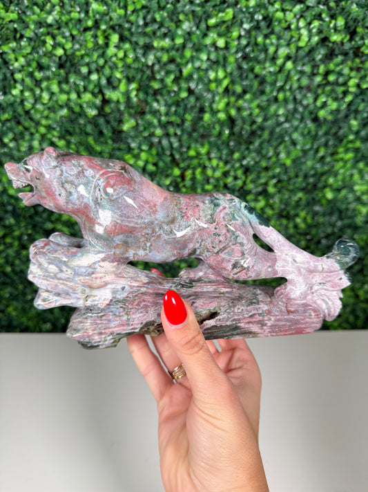 Sea Jasper Animal Carving (220)