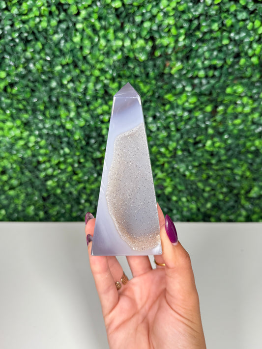 Druzy Agate Tower (58a)