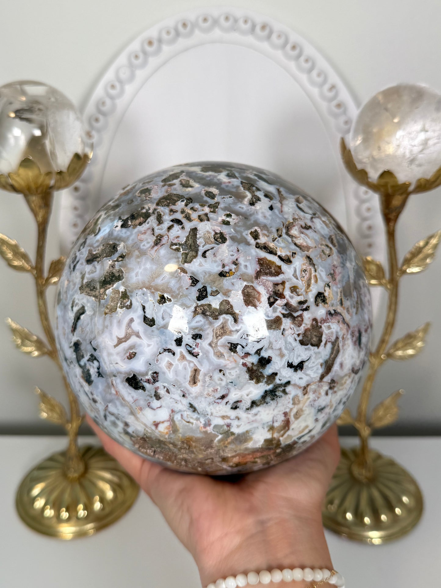 Huge Cosmic Jasper Sphere (432)