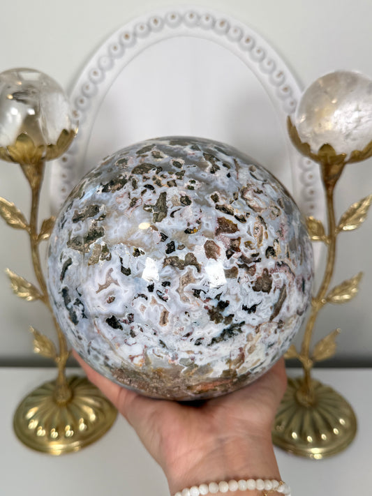 Huge Cosmic Jasper Sphere (432)