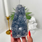 Apophyllite on Blue Chalcedony Cutbase (92)