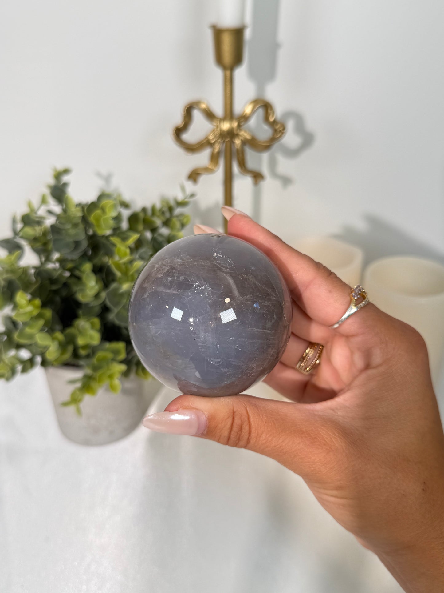 Lavender Rose Quartz Sphere (118e)