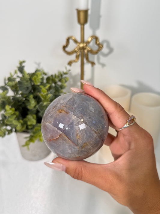 Lavender Rose Quartz Sphere (82)