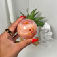 Carnelian x flower agate sphere (103)