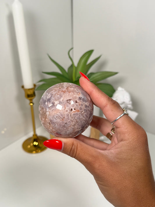 Flower Agate Sphere (63s)