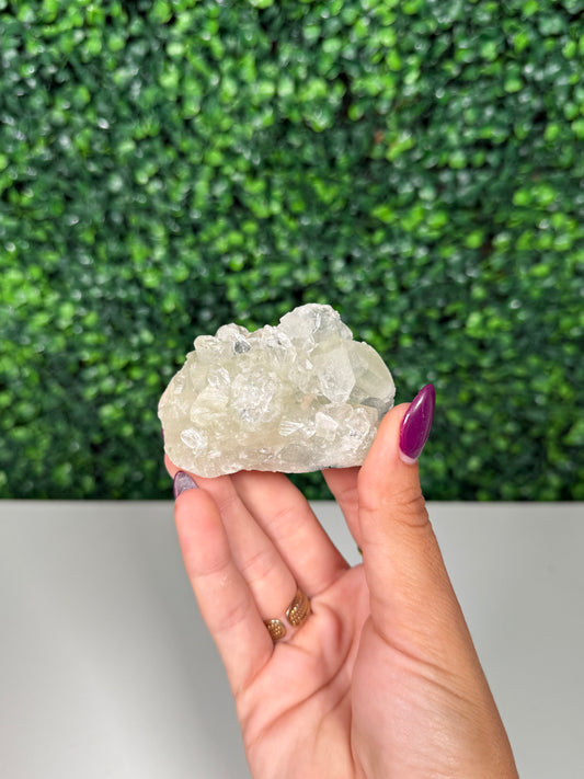 Green Apophylite with Stillbite Cluster (71k)