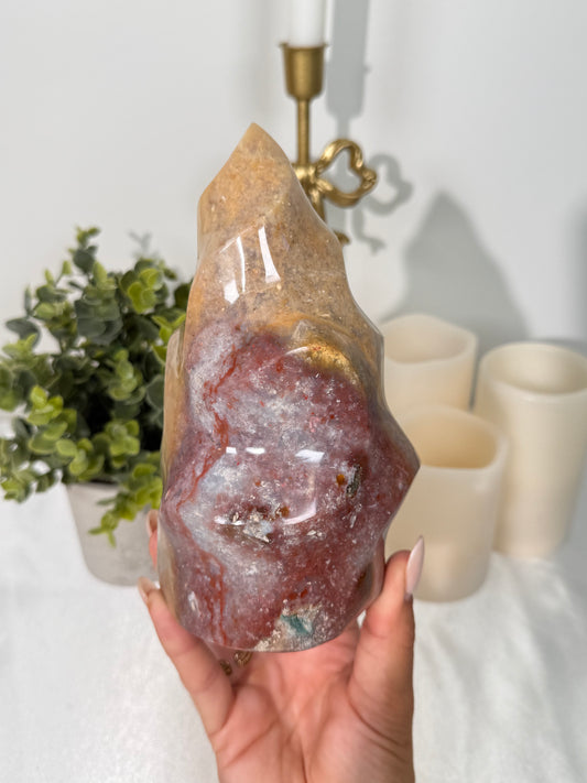 Sea Jasper x Flower Agate Flame (138)
