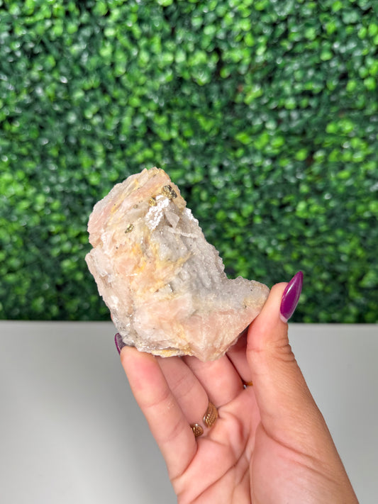 Pink and Gray Barite from Morocco (28d)