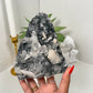 Apophyllite on Black Chalcedony (167)