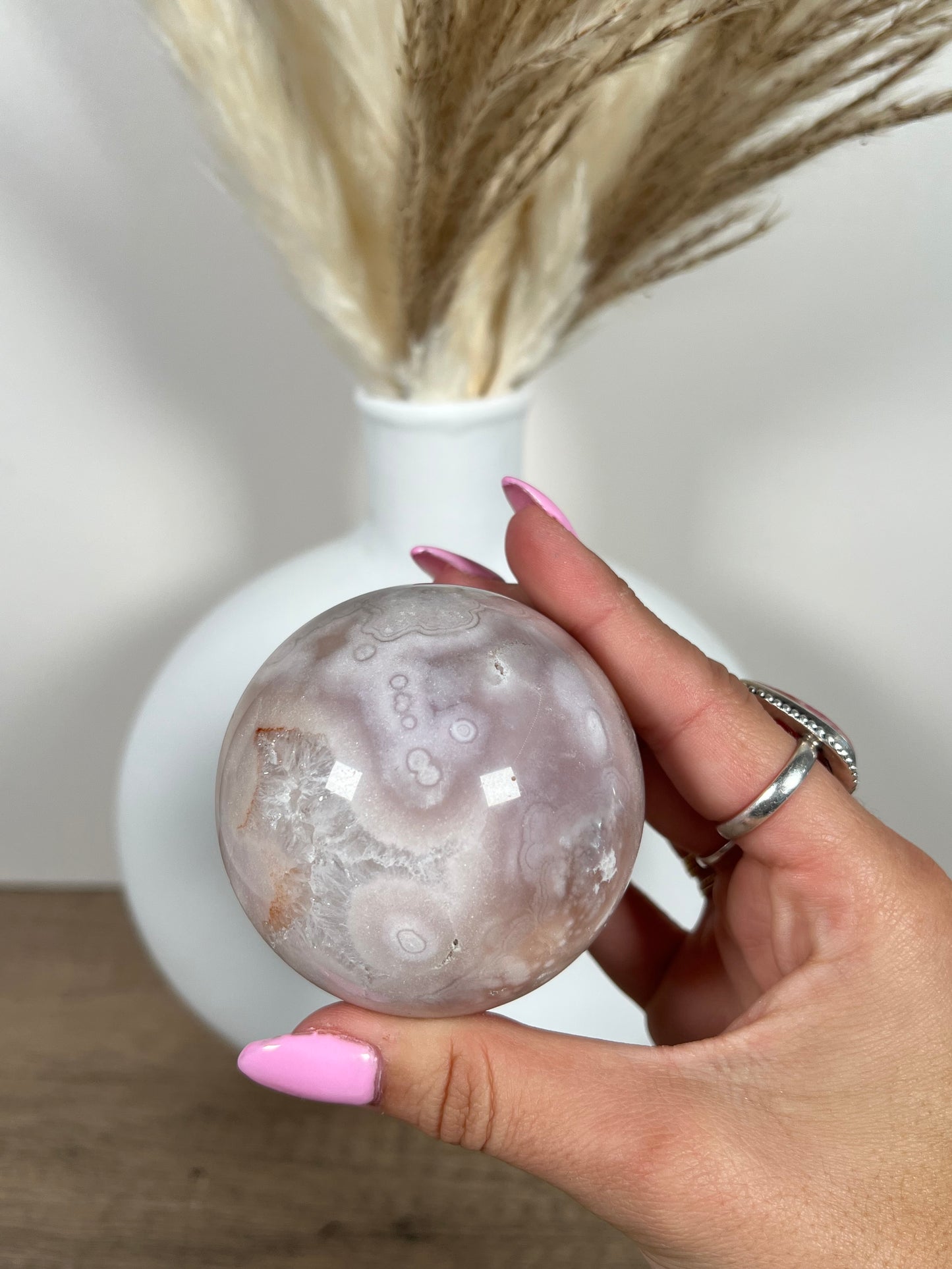 Flower Agate Sphere (38)